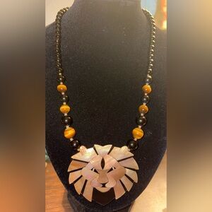 Vintage Lee Sands Lion Head Necklace